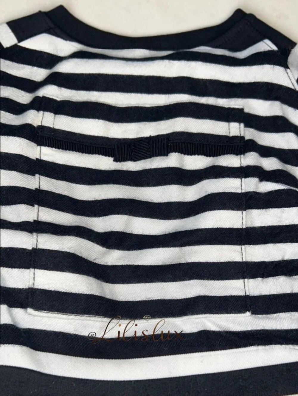 Kate Spade Black And White Striped Flannel Pajama Set Size Medium